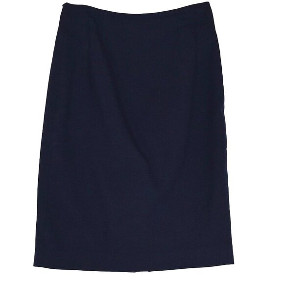 Reiss Navy 98% Wool Skirt Sz 2 Preppy Officecore Minimalist Capsule - Picture 2 of 10
